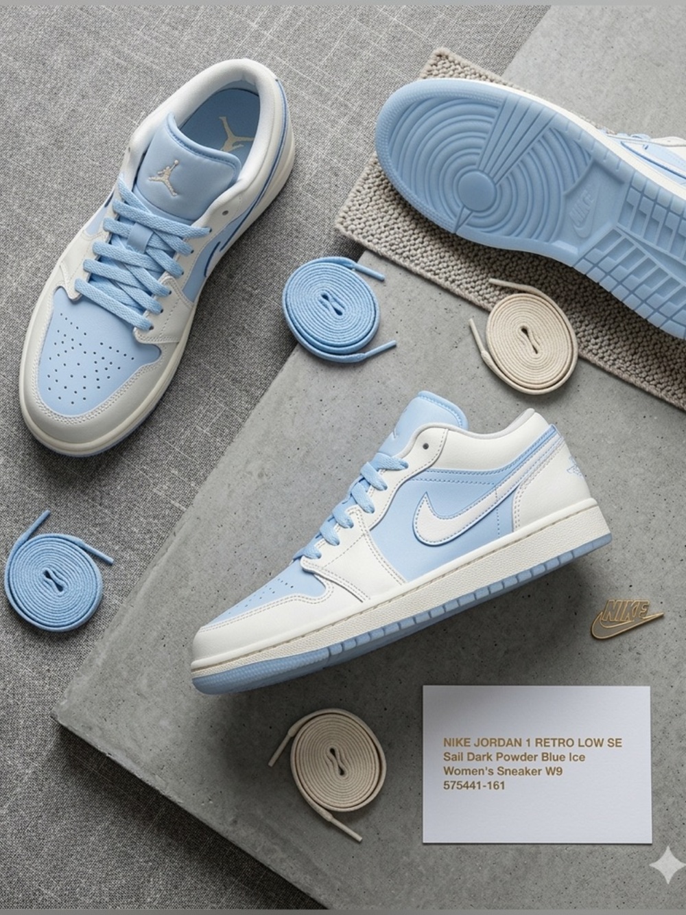 Air Jordan 1 Low SE Reverse Ice Blue Sail DV1299-104 Women’s Size 9 NIB